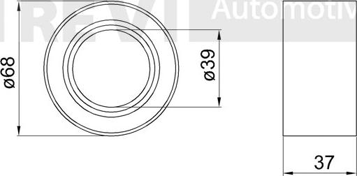 Trevi Automotive WB1840 - Wheel hub, bearing Kit autospares.lv