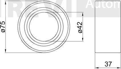 Trevi Automotive WB1328 - Wheel hub, bearing Kit autospares.lv