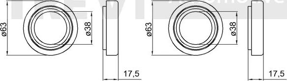 Trevi Automotive WB1269 - Wheel hub, bearing Kit autospares.lv