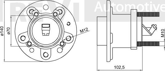 Trevi Automotive WB1701 - Wheel hub, bearing Kit autospares.lv