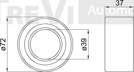 Trevi Automotive WB1723 - Wheel hub, bearing Kit autospares.lv