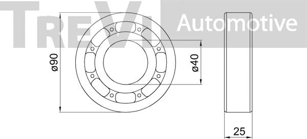 Trevi Automotive WB2117 - Wheel hub, bearing Kit autospares.lv