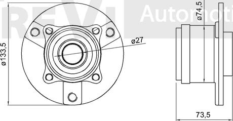 Trevi Automotive WB2126 - Wheel hub, bearing Kit autospares.lv