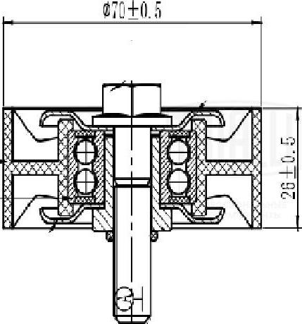 Trialli CM 5420 - Pulley, v-ribbed belt autospares.lv