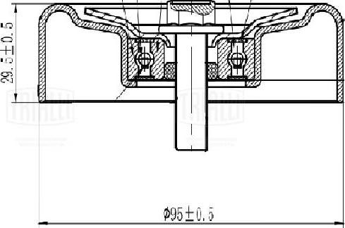 Trialli CM 5734 - Pulley, v-ribbed belt autospares.lv