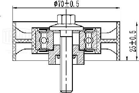 Trialli CM 1602 - Pulley, v-ribbed belt autospares.lv