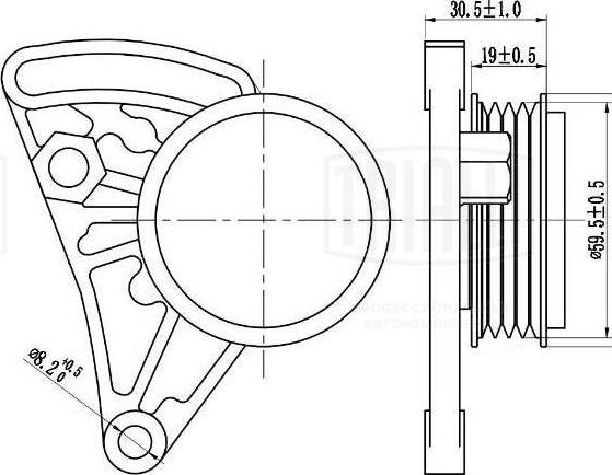 Trialli CM 1838 - Pulley, v-ribbed belt autospares.lv