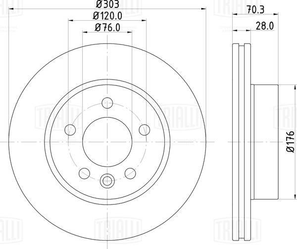 Trialli DF 084416 - Brake Disc autospares.lv