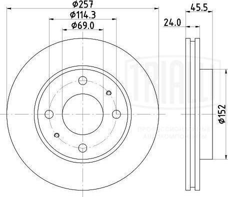 Trialli DF 084611 - Brake Disc autospares.lv