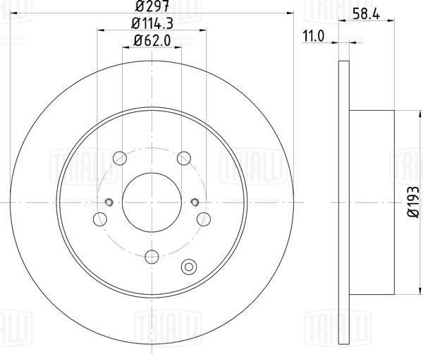 Trialli DF 084107 - Brake Disc autospares.lv