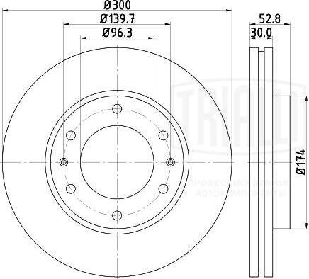 Trialli DF 084211 - Brake Disc autospares.lv