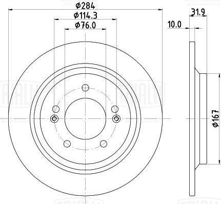 Trialli DF 073113 - Brake Disc autospares.lv