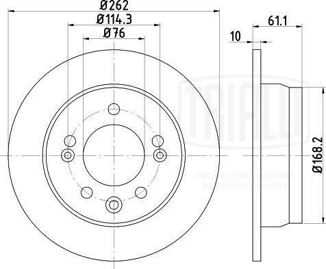 Trialli DF 073306 - Brake Disc autospares.lv