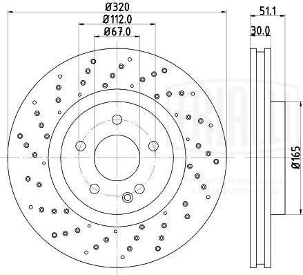 Trialli DF 190419 - Brake Disc autospares.lv