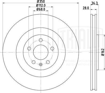 Trialli DF 190428 - Brake Disc autospares.lv