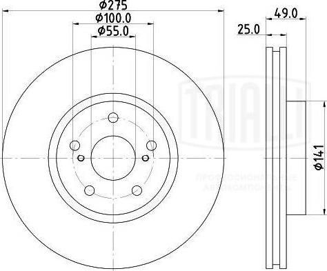 Trialli DF 190107 - Brake Disc autospares.lv