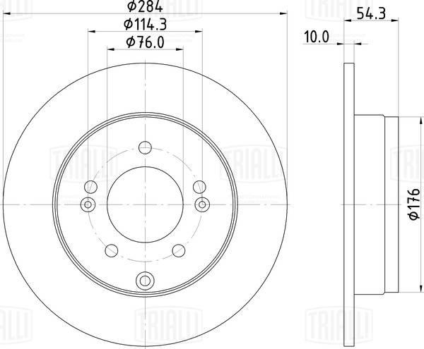 Trialli DF 190128 - Brake Disc autospares.lv