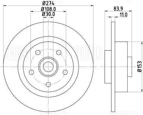 Trialli DF 190337 - Brake Disc autospares.lv