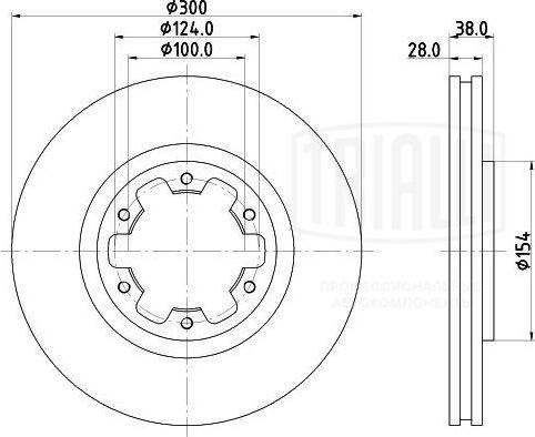 Trialli DF 140122 - Brake Disc autospares.lv