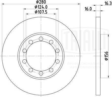 Trialli DF 105104 - Brake Disc autospares.lv