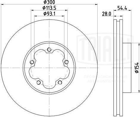 Trialli DF 105105 - Brake Disc autospares.lv