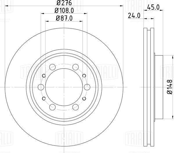 Trialli DF 117404 - Brake Disc autospares.lv