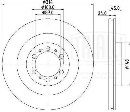 Trialli DF 117403 - Brake Disc autospares.lv