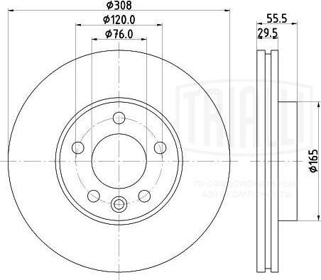 Trialli DF185101 - Brake Disc autospares.lv