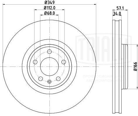 Trialli DF 185112 - Brake Disc autospares.lv