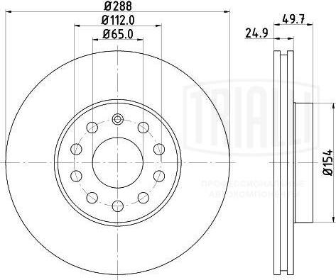 Trialli DF 180108 - Brake Disc autospares.lv