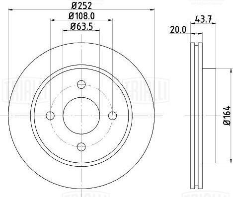 Trialli DF 170120 - Brake Disc autospares.lv