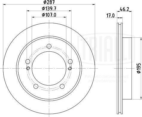 Trialli DF 240111 - Brake Disc autospares.lv