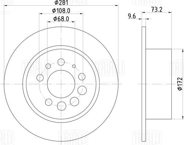 Trialli DF 250129 - Brake Disc autospares.lv