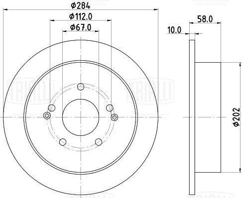 Trialli DF 261017 - Brake Disc autospares.lv