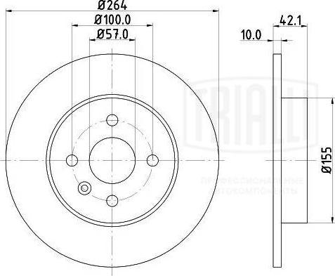 Trialli DF 210209 - Brake Disc autospares.lv