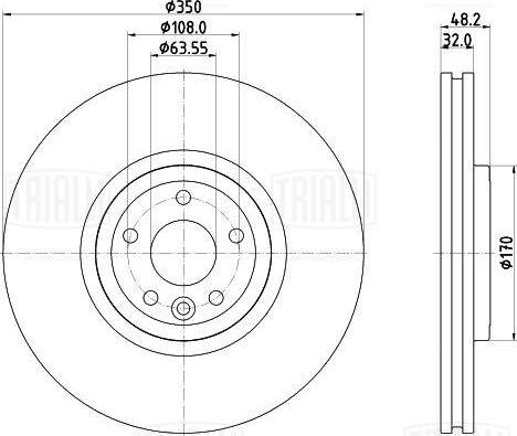 Trialli DF 210220 - Brake Disc autospares.lv