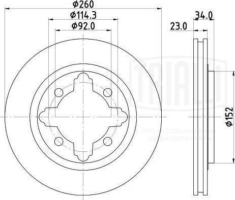 Trialli DF 230104 - Brake Disc autospares.lv