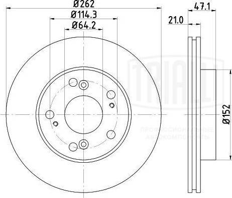 Trialli DF 230107 - Brake Disc autospares.lv