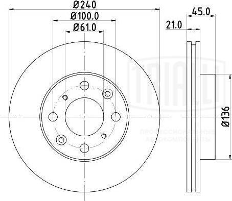 Trialli DF 230110 - Brake Disc autospares.lv