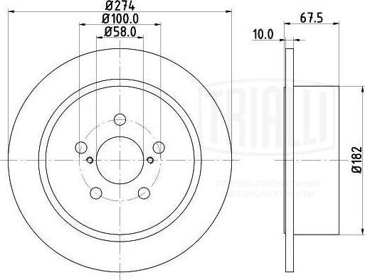 Trialli DF 220109 - Brake Disc autospares.lv