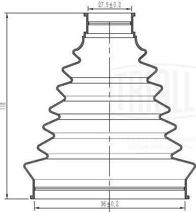 Trialli FG 1413 - Bellow, drive shaft autospares.lv