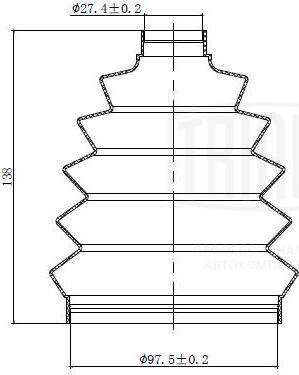 Trialli FG 1601 - Bellow, drive shaft autospares.lv