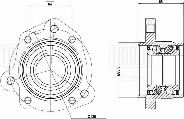 Trialli MR 2391 - Wheel Bearing autospares.lv