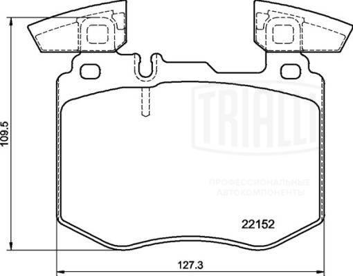 Trialli PF 4400 - Brake Pad Set, disc brake autospares.lv