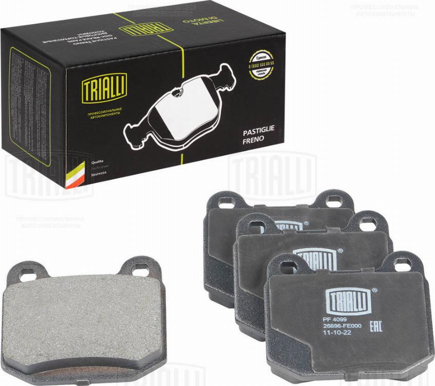 Trialli PF 4099 - Brake Pad Set, disc brake autospares.lv