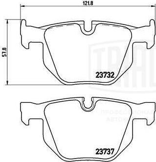 Trialli PF 4006 - Brake Pad Set, disc brake autospares.lv