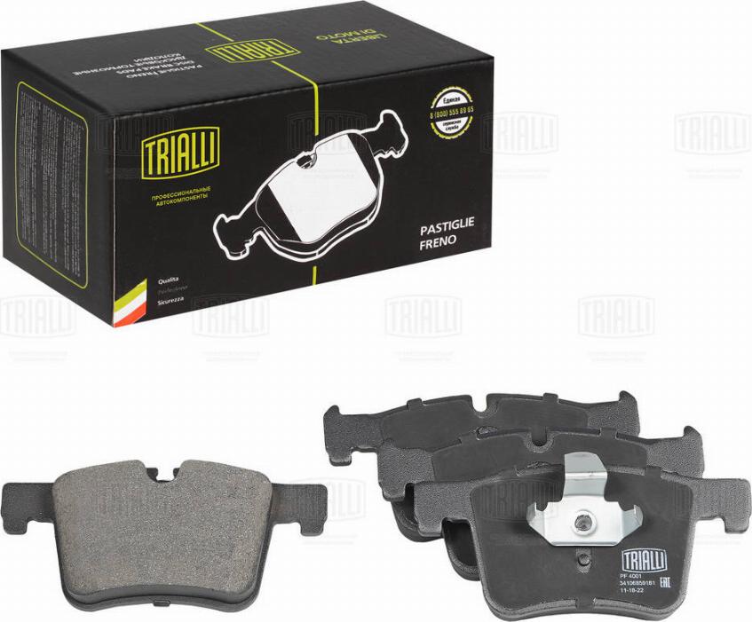 Trialli PF 4001 - Brake Pad Set, disc brake autospares.lv