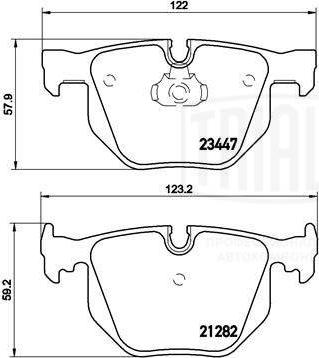 Trialli PF 4008 - Brake Pad Set, disc brake autospares.lv