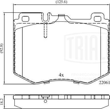 Trialli PF 4149 - Brake Pad Set, disc brake autospares.lv