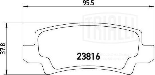 Trialli PF 4108 - Brake Pad Set, disc brake autospares.lv